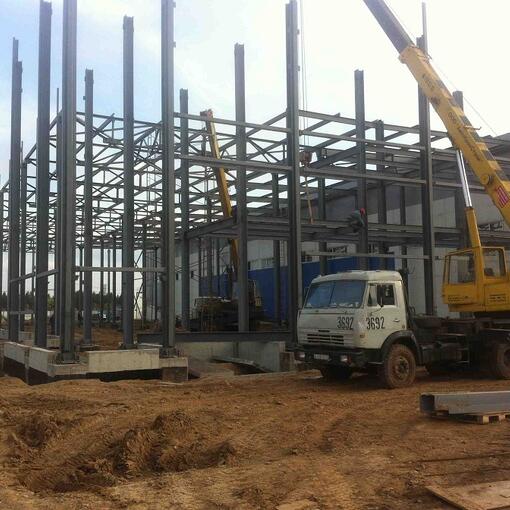 Завершение монтажа металлоконструкций