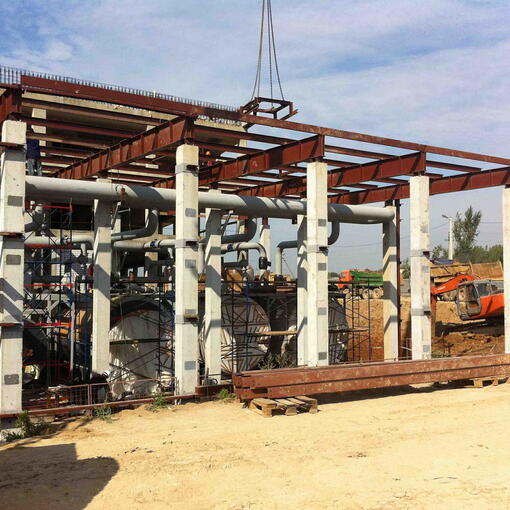 Завершается монтаж металлоконструкций котельной