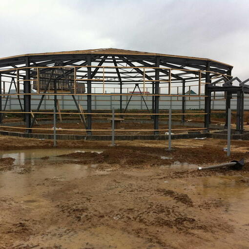 Закончен монтаж металлоконструкций