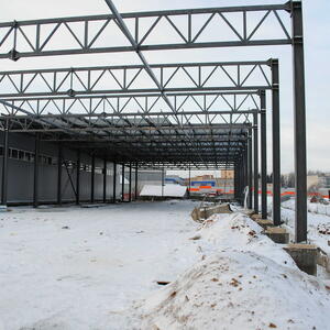 Завершается монтаж металлоконструкций